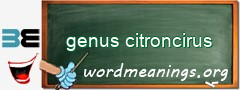 WordMeaning blackboard for genus citroncirus
